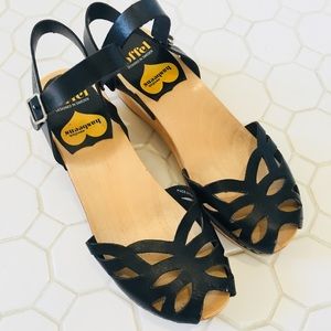 Swedish Hasbeens in Size 6 Black